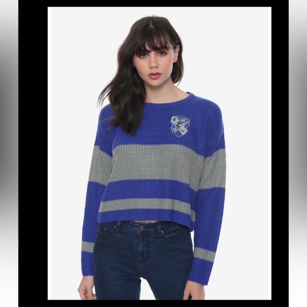 Hot Topic Harry Potter Ravenclaw Crop Sweater